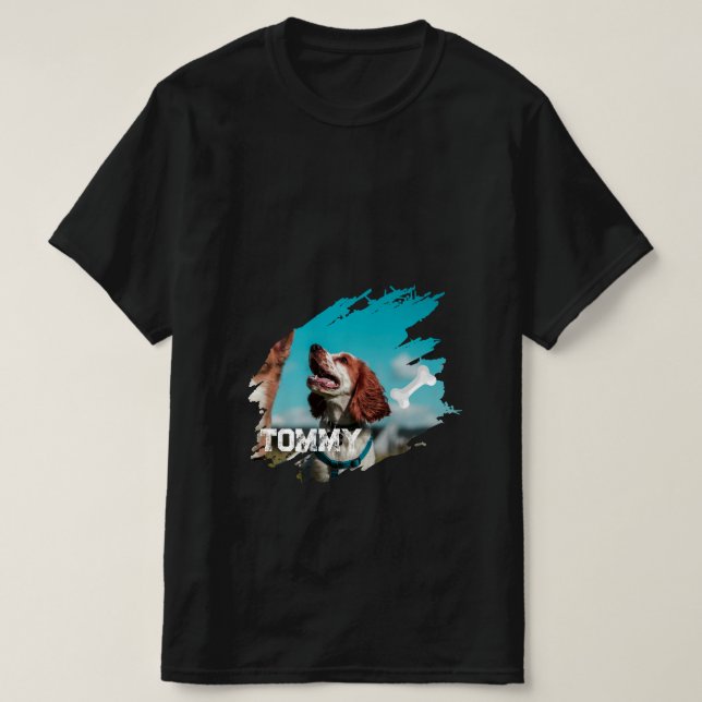 Personalized Dog Photo T-Shirt (Design framsida)