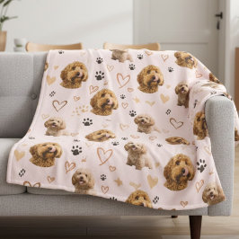 Personalized Dog Photo Valentine Blanket – Custom  Fleecefilt