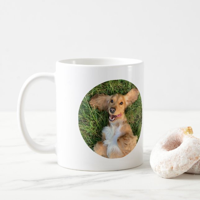 Personalized Dog Photo with Text | Custom Gift Kaffemugg (Med munk)