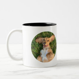 Personalized Dog Photo with Text | Custom Gift Två-Tonad Mugg
