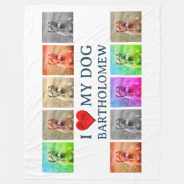 Personalized Dog Pop Art Pet Lover Gift Fleecefilt