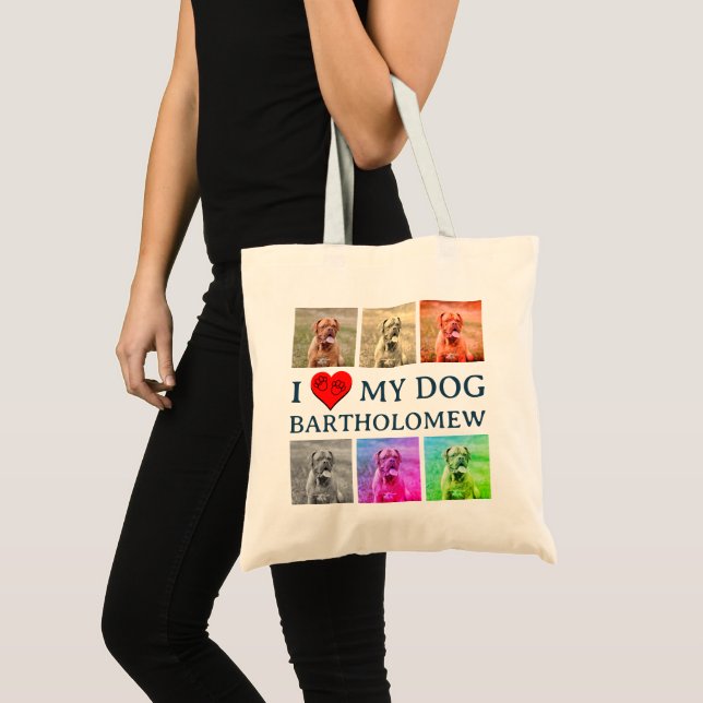 Personalized Dog Pop Art Pet Lover Gift Tygkasse (Framsida (produkt))