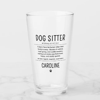 Personalized Dog Sitter Pet Sitter Funny Gifts Glaskopp