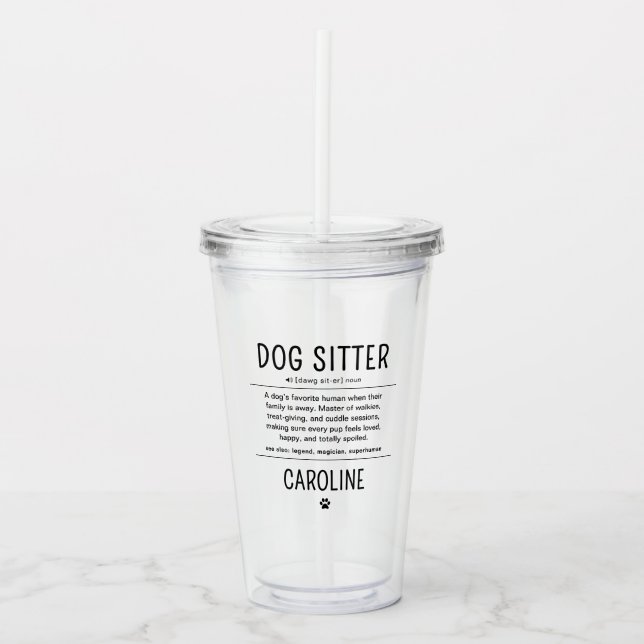 Personalized Dog Sitter Pet Sitter Funny Gifts Take Away Mugg (Framsida)