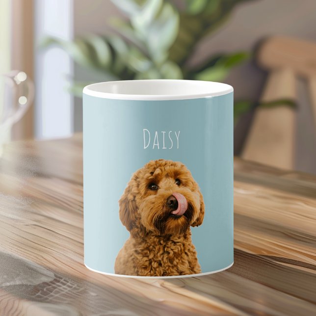 Personalized Dog with Name | Custom Pet Photo  Kaffemugg (Skapare uppladdad)