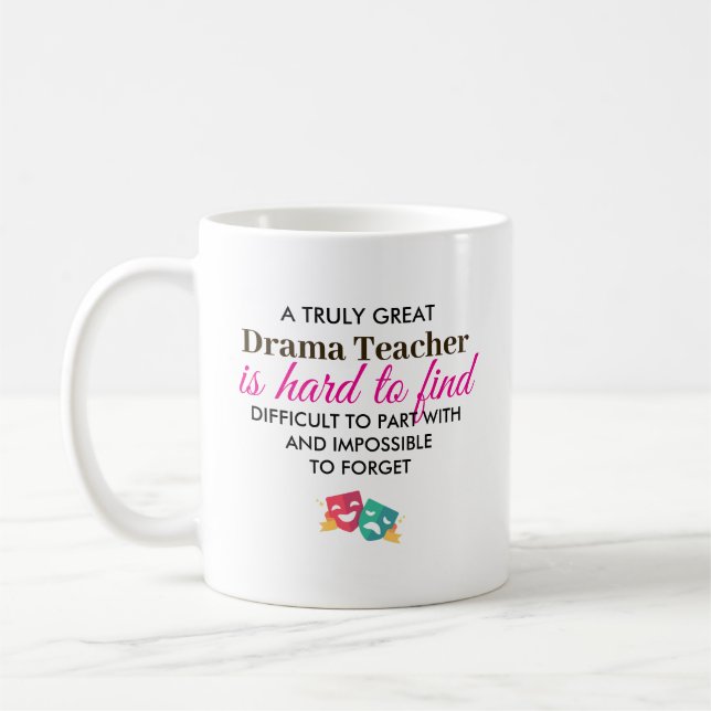 Personalized Drama Teacher Appreciation Gift Kaffemugg (Vänster)