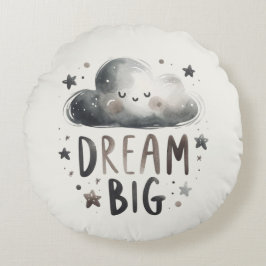 Personalized Dream Big - Custom Name & Birth Stats Rund Kudde