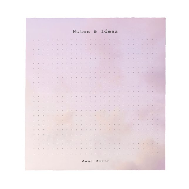 Personalized dreamy clouds, pastel aesthetic Grid Anteckningsblock (Framsida)