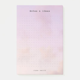Personalized dreamy clouds, pastel aesthetic Grid Post-it Block
