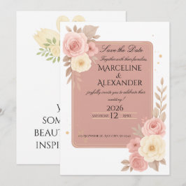 Personalized Dusty Rose Invitation Inbjudningar