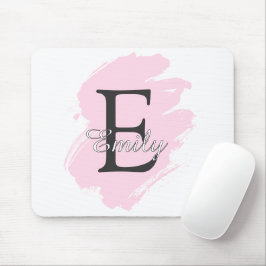 Personalized Dusty Rose Monogram Mouse Pad Musmatta