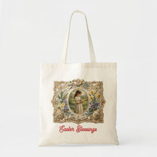 Personalized Easter Blessings Tote Bag Tygkasse
