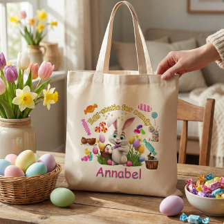 Personalized Easter Bunny Candy Tygkasse