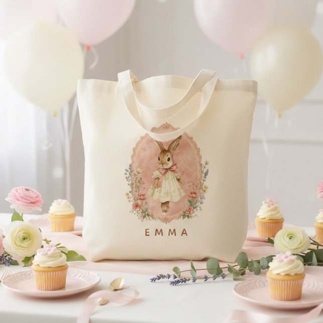 Personalized Easter Bunny Custom Tygkasse (Skapare uppladdad)