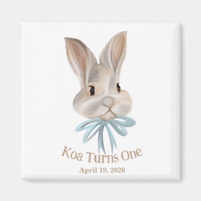 Personalized Easter Bunny Magnet Favour (Framsidan)