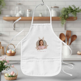 Personalized Easter Bunny Photo Kids Apron Barnförkläde