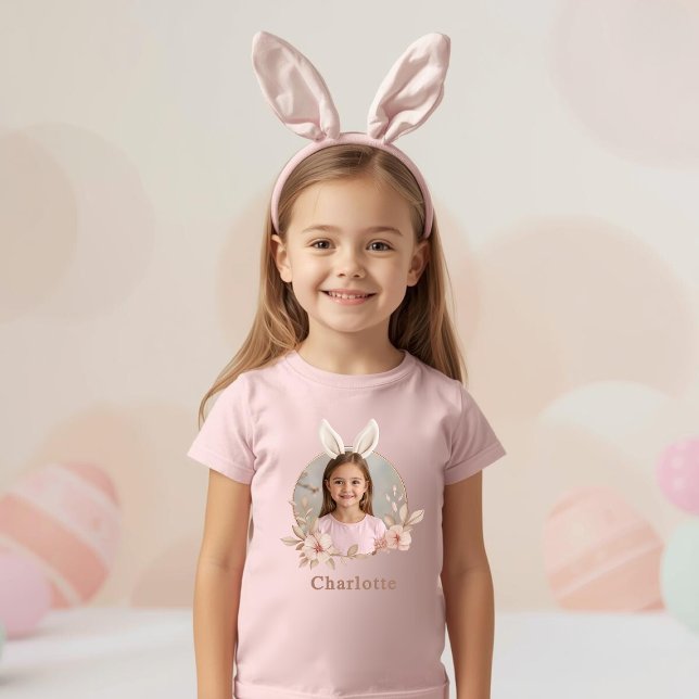 Personalized Easter Bunny Photo Toddler T-Shirt (Skapare uppladdad)
