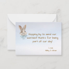 Personalized Easter Bunny Thank You Card Anteckningskort