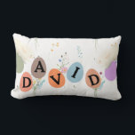Personalized Easter Eggs  Lumbarkudde<br><div class="desc">Celebrate spring with this adorable personalized Easter pillow featuring cute bunny illustrations, colorful pastel Easter eggs, and delicate wildflowers. This custom throw pillow allows you to add names, making it a perfect personalized Easter decor piece for families, kids, and spring home decorating. Ideal for living rooms, bedrooms, nurseries, or seasonal...</div>