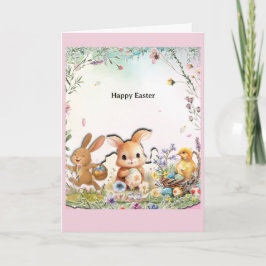 Personalized Easter Folded Greeting Card Kort