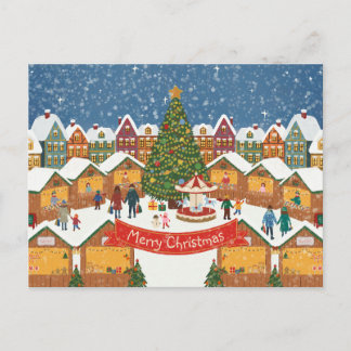 Personalized Editable Christmas Postcard Helg Vykort
