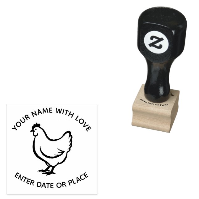 Personalized Egg Stamp – Custom Chicken Egg Stamp  Stämpel (Stämplad)
