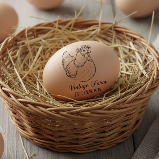 Personalized egg stamp, personalized fresh egg stämpel (Skapare uppladdad)