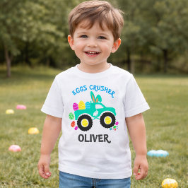 Personalized “Eggs Crusher” Monster Truck Easter  T Shirt