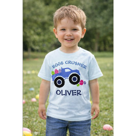 Personalized “Eggs Crusher” Monster Truck Easter T Shirt