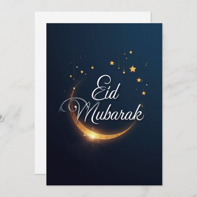 Personalized Eid Mubarak  Julkort (Fram/baksida)