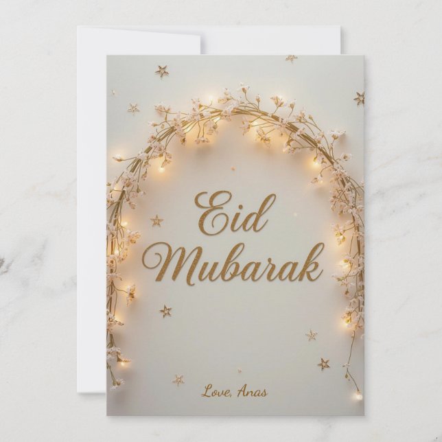 Personalized Eid Mubarak  Julkort (Framsida)