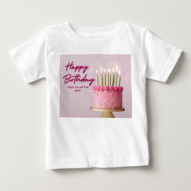 Personalized Elegant Birthday Greeting Card with P T Shirt (Framsida)