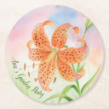 Personalized Elegant Botanical Tiger Lily