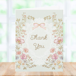 Personalized Elegant Pretty Vintage Flowers Floral Tack Kort