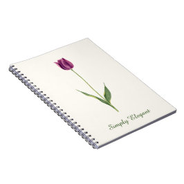Personalized Elegant Purple Tulip Anteckningsbok