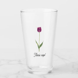 Personalized Elegant Purple Tulip Glaskopp