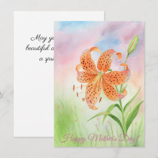 Personalized Elegant Tiger Lily Meddelande
