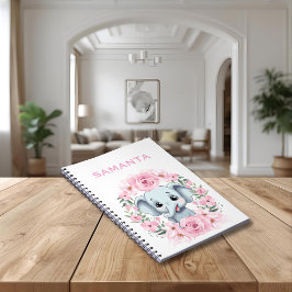Personalized Elephant Notebook Anteckningsbok