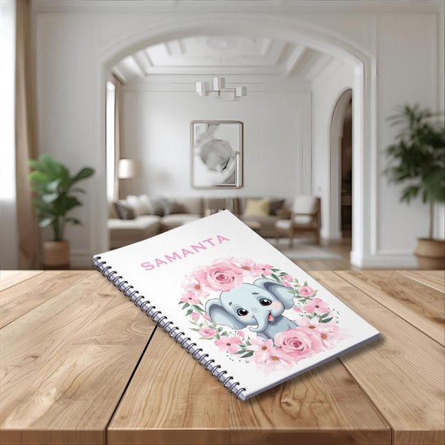 Personalized Elephant Notebook Anteckningsbok (Skapare uppladdad)