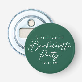 Personalized Emerald Green Bachelorette Party Flasköppnare