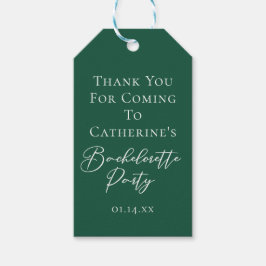 Personalized Emerald Green Bachelorette Party Presentetikett