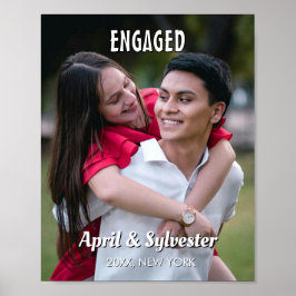 Personalized Engagement Photo  Poster
