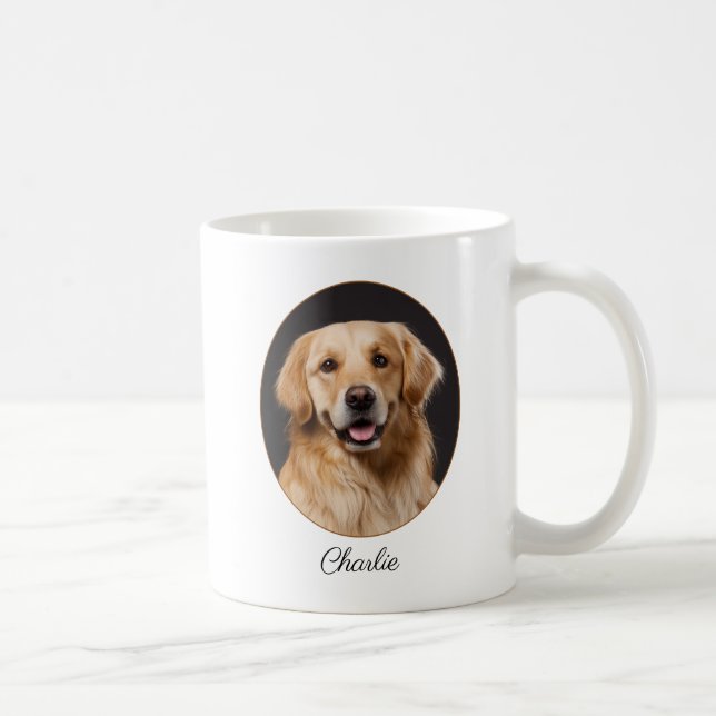 Personalized English Cream Golden by My Side Kaffemugg (Höger)