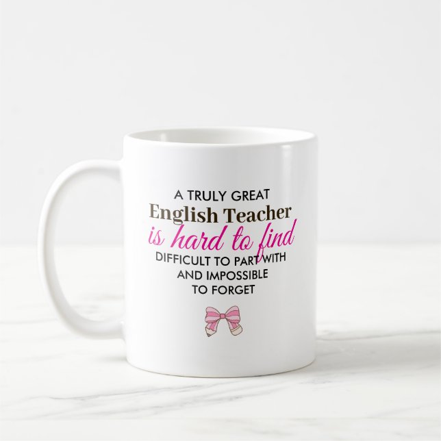 Personalized English Teacher Appreciation Gift Kaffemugg (Vänster)