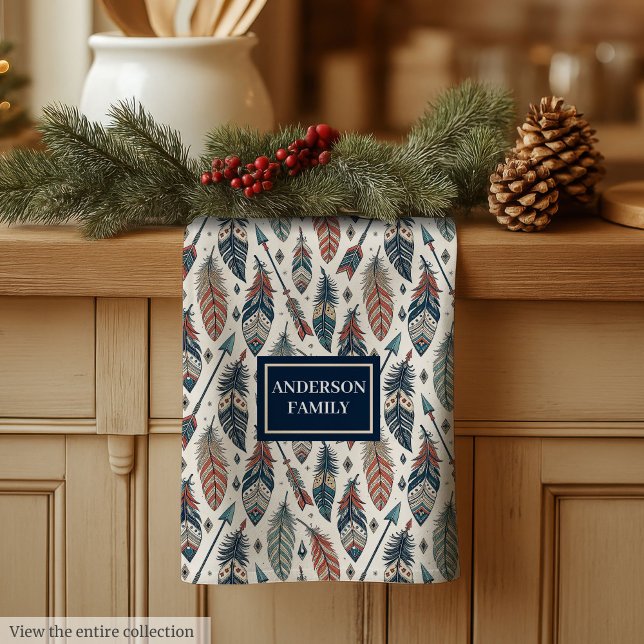 Personalized Ethnic Towel Chic Native Kitchen Art Kökshandduk (Personalized Ethnic Towel Chic Native Kitchen Art)