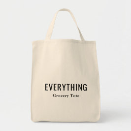 Personalized Everything Reusable Grocery Tote Bag Tygkasse