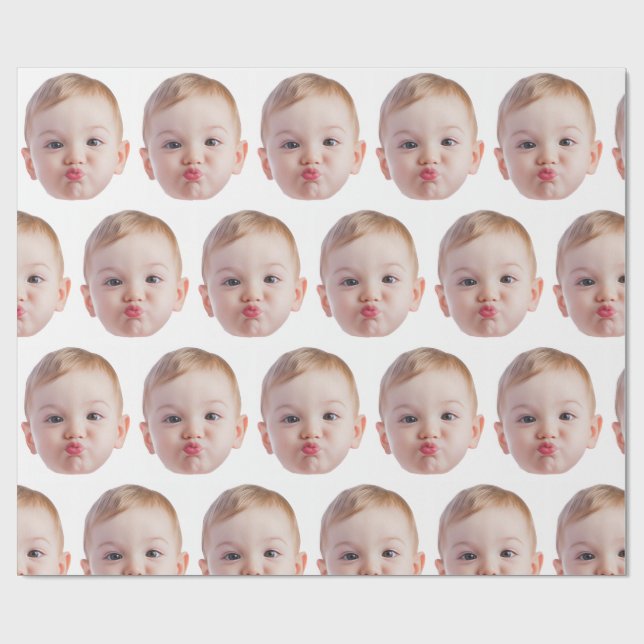 Personalized Face Print Custom Photo Gift  Presentpapper (Platt)