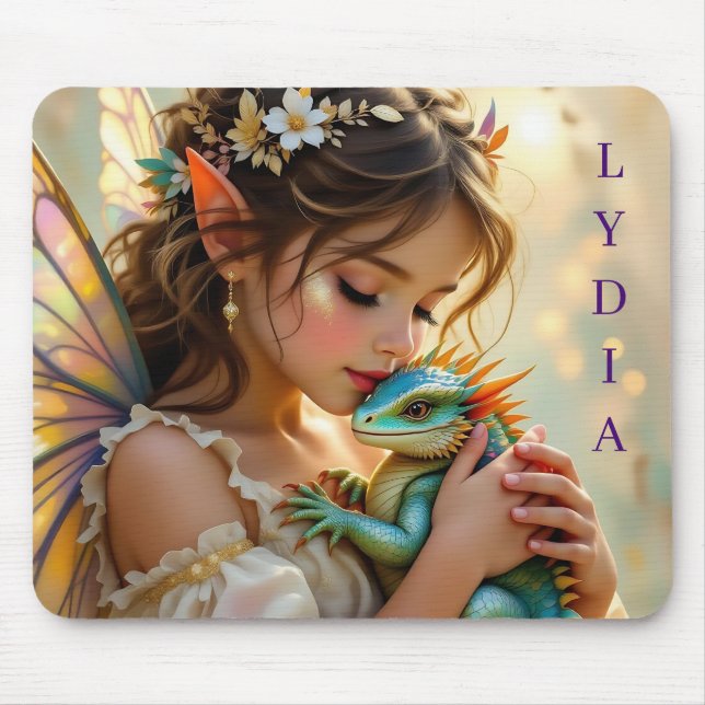 Personalized Fairy and Dragon Mystical  Musmatta (Framsidan)