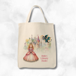 Personalized Fairy Tale Princess Dragon Library Tygkasse