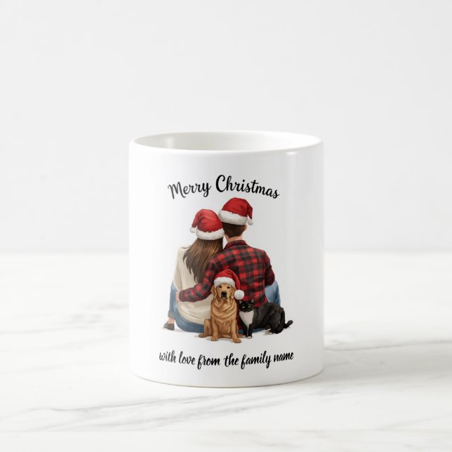 Personalized Family Christmas 2025 Kaffemugg (Center)